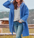 Autumn And Winter Station Long Hair Women's Coat Multi-Color Multi-Code Hooded Coat Outdoor