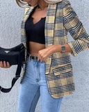 Women Blazer Jacket Office Lady Designer Coat Korean Style Yellow Blazer Suit Long Sleeve Bleazer Mujer Terno Clothes For Women-Outfit