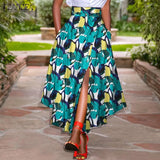 Waist A-line Skirt ZANZEA Women Skirts Summer Vintage Zipper Long Maxi Skirts Solid Irregular Beach Skirt Faldas Saia