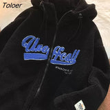 Vintage Hoodie Women Polar Fleece Female Winter Original Niche Thickened Padded Couple Sweater Tide Sweatshirt