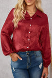 Print Collared Dropped Shoulder