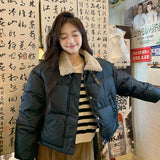 This Year's Popular Hot Style Winter Coat Female Retro Stitching Down Cotton-Padded Jacket Small Short Cotton-Padded Jacket Jacket Tide-Outfit