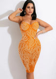 Party Sexy Crystal Strap Long Bodycon