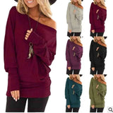long-sleeved T-shirt autumn new solid color