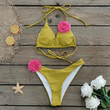 Three-Point Mini Bikini Low-Waist Sexy Strap Split Swimsuit Women 2025 New