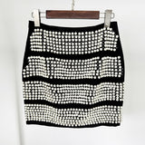 Early Spring New Personality Shrugging Point Suit Jacket Heavy Industry Pearl Nail Beads Half
