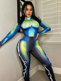 Summer Streetwear 2 Two Piece Set Outfits Women Long Sleeve Bodycon Bodysuit Top Skinny Pants Suits Matching Sets