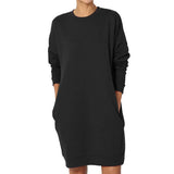 Sales 2025 Autumn And Winter Large-Size Women's Clothing Collar Collar Solid Color Leisure Long Pocket