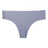 Lady One-Thick Thread Wave Side Cotton Crotch Low-Waist Bikini Trousers