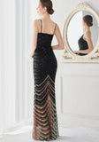 Shining Sequins V Neck Strapless Slim Formal Cocktail Party