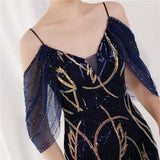 Sequin Strap Mermaid Long Evening