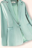 Women Blazer Jacket Fashion Basic Casual Elegant Solid Simple Long Sleeve Work Office Lady All-match Chic Elegant