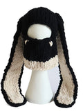 2023 Cute Women Girl Knitted Skullies Beanies Solid Color Winter Warm Loose Causal Cute Animals Ears Pattern Caps Hat-Outfit