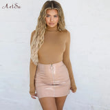 Women Sexy Bodysuit Thin Cotton Clubwear High Neck Black Bodycon Female Catsuit Party Body Romper Jumpsuit