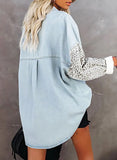 Leopard Print Long Sleeve Loose