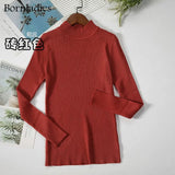 Autumn Winter Basic Turtleneck Knitting Bottoming Warm Sweaters 2022 Women's Pullovers Solid Minimalist Cheap