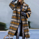 New 2025 Autumn Women's Long-Sleeved Collar Coat Prints The Long