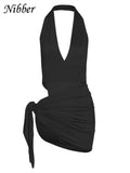 Sexy Beach Vacation Wear Basic Bikini Bodysuit Skirts 2 Two Piece Sets For Women's Clothing Suits Swimsuit Female 2024-Outfit