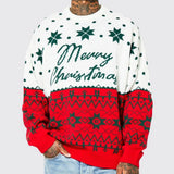 Men's Autumn/Winter Christmas Knitted Christmas Jackcase Christmas T-Shirts With Loose Hooded Sweater