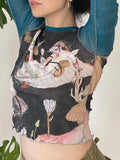 Vintage Printed Y2K Long Sleeve Tee-Outfit