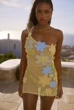 Women's Dress Elegant Beach Knitted Flowers Women's Mini