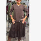 2025 Leisure Long-Sleeved POLO Collar Dress