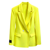 Minimalist Blazer For Women Notched Long Sleeve Casual Large Size Coat Female Fashion Clothing 2022 Autumn