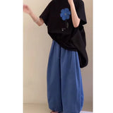 Languid Feeling To Wear A Woman's 2025 Summer Printed Short-Sleeved Collar Top Loose Pear-Shaped Body