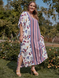 Printed Bohemia Islamic Clothing Kaftan Abaya Muslim