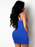 Sexy Straps V Neck Sleeveless Bodycon