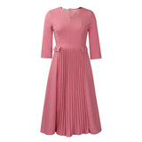 Women's Clothing 2025 Autumn New Fashion Temperament Elegant Solid Color Pressure Folding Large Size African