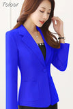 Solid Color Elegant Red Blazer Women Jacket England Style Slim Fit Long Sleeve Outerwear Notched Collar Single Button