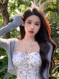 Floral Sexy Dress Women Summer Elegant Party Mini Dresses Female Beach Designer Chic Korean Fashion Holiday Dress