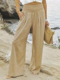 New Spring Women's Casual Cotton Lint Comfortable Mid-Rise Trousers