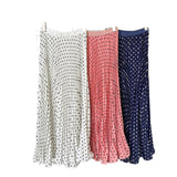 Fashion Folding Wave Half-Dress French Sweet High-Waisted A-Shaped Skirt Mid-Long Folds