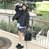 Small Flower Stand Collar Short Down Cotton Jacket 2024 New Small Bread Jacket Female Winter Korean Cotton-Padded Jacket-Outfit