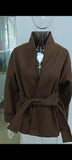 Spring And Autumn Women's Explosive Temperament Hairy Dark Brown Short Loose Thaied Coat