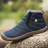 o'clock Winter Plush Men Casual Snow Boots Fashion All-match Slip-on Couple Shoes Outdoor Warm Lined Botas Mujer Big