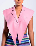 Sexy PU Leather Turndown Collar Open Size