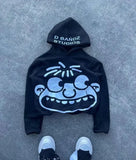 autumn and winter men fun pattern printed casual hoodie Harajuku Gothic style couple trendy sweatshirt streetwear 703-1-Outfit