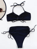 Draw String Lace-Up Two Piece