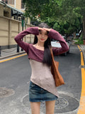 Body Sling Vest Folded Jersey Women's Autumn New Long-Sleeved Knitted Top Two