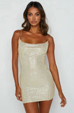 Sexy Sequins Straps Sleeveless Mini