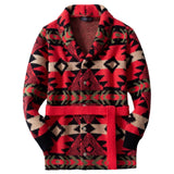 Men's Vintage Heavy-Industrial Knitted Shirt Autumn And Winter Thick Mid-Long Sweater Jacket