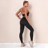 Gym Set Sports Wear For Push Up Women Gym Fitness Clothing Booty Workout Leggings + Sport Bra GYM Sport Suit