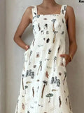 Bow Strap Spring Dress Dress Dress Sexy Bare Back Sling Dress