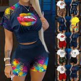 Women's Fashion Printed Short Sleeve