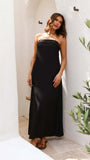 Summer New Solid Color Wrapped Breast Temperament Vertebry Dress Dress Dress