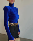 Sexy Rib Velvet High Neck Backless Long Sleeve with Mittens Fingerless