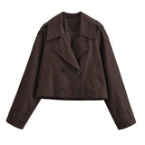 New Fashion Temperament Women's Long-Sleeved Short Wind Coat